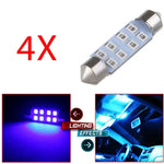 4pcs Ultra Blue Festoon 39MM 8-SMD Interior LED Light Lamps Roof bulbs ECCPP