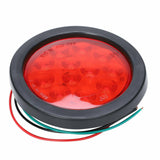 4x 12 LED 4" Round Truck Trailer RV Brake Stop Turn Tail Rubber Light Red F1 RACING