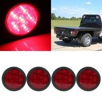 4x 5.2" 6 led red round side marker light 12v vehicles waterproof universal ECCPP