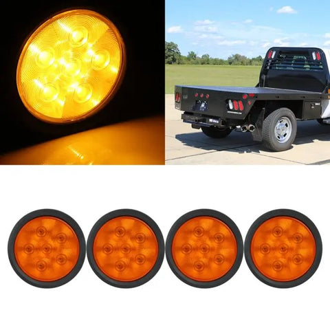 4x 5.2"6 led yellow signal brake light universal Pickup/Trailer/Van ECCPP