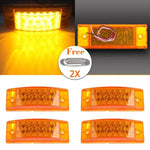 4x Amber 6" clearance Side Marker Trailer Light 20 LED Sealed+ free marker light ECCPP