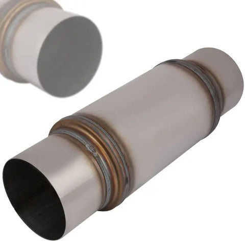5" Inlet/Outlet-18" Long Exhaust Muffler Upgrade Oval Stainless Steel ECCPP