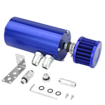 5.5"X2.4"Universal Blue Aluminum Oil Catch Can Reservoir 140Ml+Breather Filter DNA MOTORING
