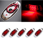5) Side Marker Surface Mount Red Motorcycle Truck Trailer Boat RV ATV Light 12V ECCPP