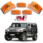5pcs Amber Cab Marker Driving Light Len&Red 1" Round LED Light(For:03-09 Hummer) ECCPP