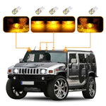 5pcs Amber Cab Marker Running Light lens&5x 6-5730 White bulb(For:03-08 Hummer) ECCPP