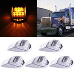 5pcs Clear/Yellow 17LED Roof car Cab Marker Lights Peterbilt Kenworth Volvo ECCPP