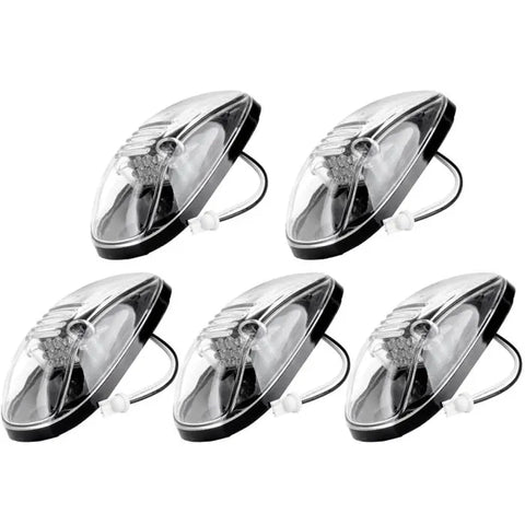 5pcs Dodge Ram Roof Running Light Cab Marker Clear Cover Amber Led Light ECCPP
