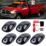 5pcs Smoke Cab Marker Amber 12 Led Lights&Wiring(For:03-18 Dodge Ram 2500) ECCPP