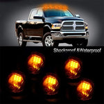 5pcs Smoked Cover Amber Cab Roof Marker Running Lights Truck SUV Dodge Ram ECCPP