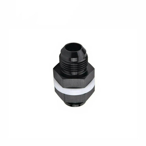 '-6 An An6 Flare Fuel Cell Bulkhead Fitting With Teflon Washer Black BLACKHORSERACING