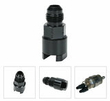 -6AN Fuel Adapter Fitting to 3/8 GM Quick Connect w/Thread EFI Female Black LS F1 RACING