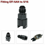 -6AN Fuel Adapter Fitting to 5/16" GM Quick Connect W/Thread Female BLACK LS EFI F1 RACING