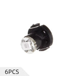 6Pcs Blue 10mm T4/T4.2 Neo Wedge LED Bulb 1SMD 2835 LED Chips Instrument Panel Climate Control Lights ECCPP