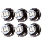 6Pcs Green 10mm T4 Neo Wedge LED Bulb 3SMD Chipsets Gauge Cluster Indicator A/C Lights ECCPP