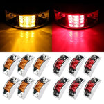 6X amber indicator trail light Pickup Truck Lorry Peterbilt +6X red ECCPP