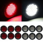 6x 5.6" 40 led RED +6x white turn signal tail lamps Semi Truck & Trailer ECCPP