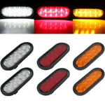 6x 6" 21 led white Rubber+ red + amber sealed tail turn side marker light ECCPP