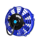 7" 12V ELECTRIC SLIM PUSH/PULL BLUE ENGINE BAY COOLING/RADIATOR FAN+MOUNTING KIT DNA MOTORING