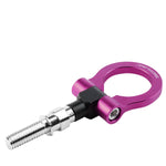 7" Aluminum Front/Rear Purple Racing Tow Hook M18X2.5 Thread 09-13 Honda Fit DNA MOTORING