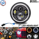 7Inch Led Headlight Halo Drl For Vulcan Vn 500 750 800 900 1500 1600 Motorcycle EB-DRP