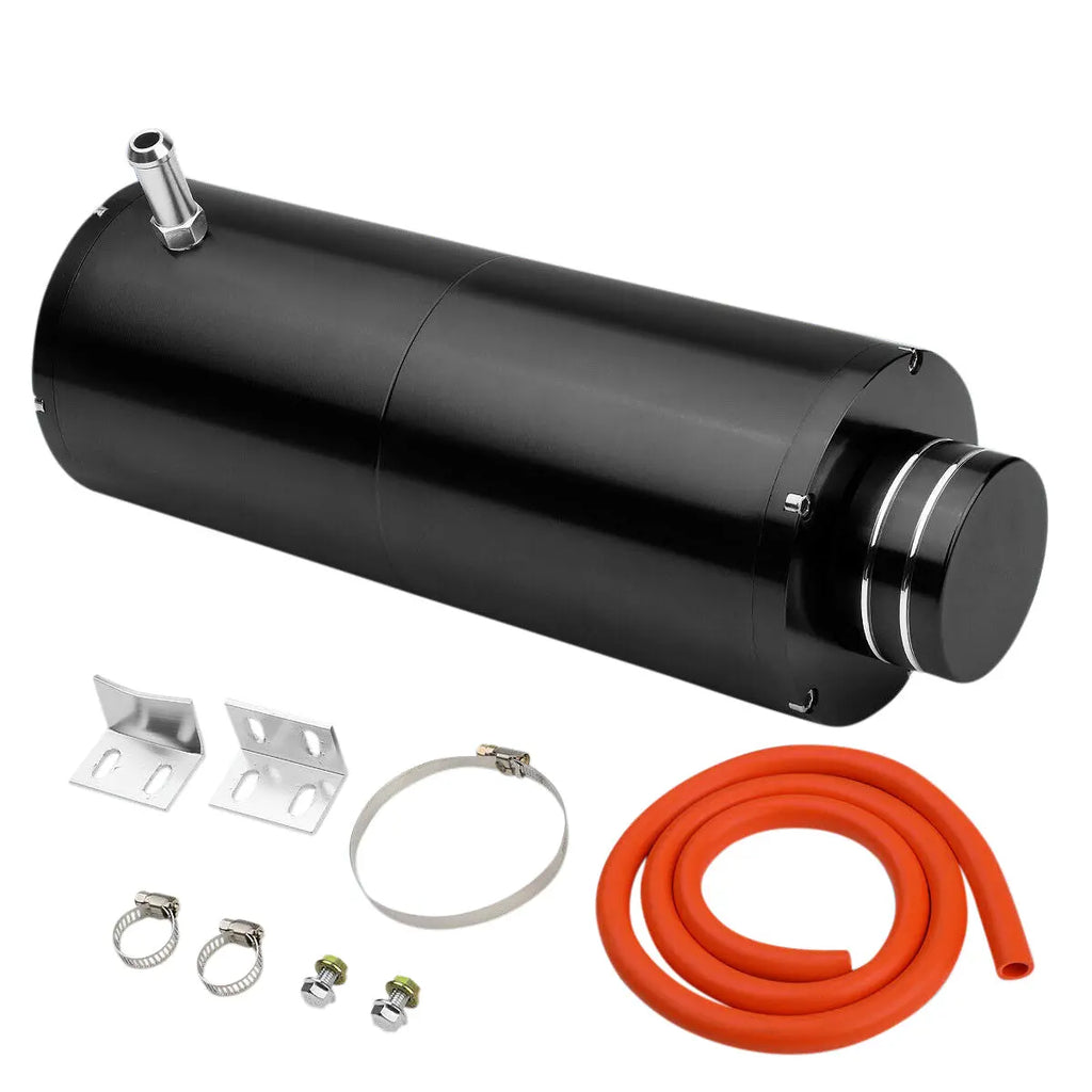 8.5"X3"Universal Black Aluminum Coolant Recovery Overflow Catch Tank 3