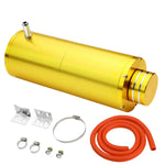 8.5"X3"Universal Gold Aluminum Coolant Recovery Overflow Catch Tank 3/8"Barb DNA MOTORING