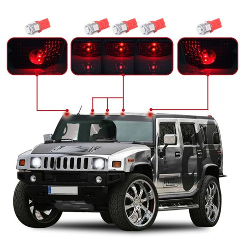 5xFront Smoke Cab Roof Marker Running Lamp&T10 12V LED Light 03-09 Hummer H2