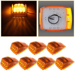 7pcs Amber 17LED Reflector Top Clearance Marker Lights Kenworth Peterbilt
