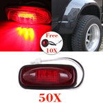50x Red Fender Bed Side Marker LED Light Dodge Ram+ Free 3/4'' Bullet Light