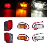 Red 12 LED Submersible Truck Trailer Stop Tail Brake side marker + free light