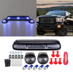 3PCS Clear Cab Marker Top Lights w/ 12V LED Chevy Silverado/GMC Sierra