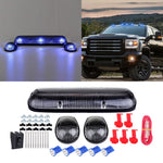 Qty3 Clear Cab Marker Light + 12V LED 2002 - 2007 Chevy Silverado/GMC Sierra