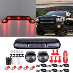 3PCS Clear Cab Roof Marker Lamp w/168 12V LED +Free Grille Light Chevy GMC