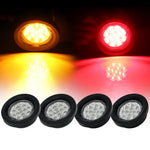 4x 2.5" 13 led red & amber led w/ Grommet tail turn signal side marker light