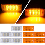 5pair Amber LED Clear + Amber Lens 12V Side Marker Turn Signal Trailer Truck