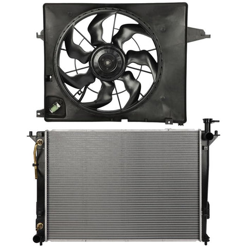 Radiator Cooling Fan Kit 2013-2017 Hyundai Santa Fe XL 2014-2015 Kia Sorento