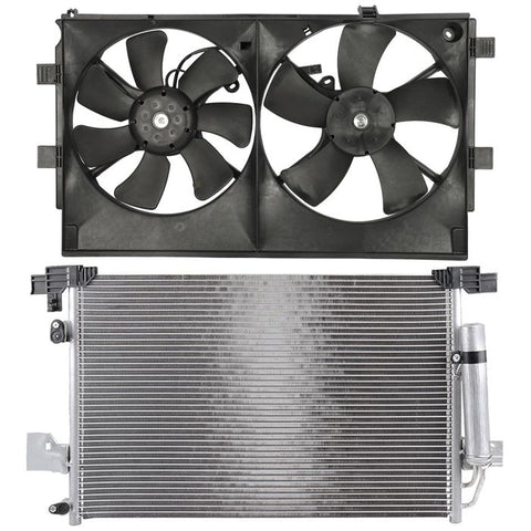 Electric AC Condenser Cooling Fan Kit 2008 2009 2010-2017 Mitsubishi Lancer