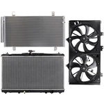 Electric Engine Radiator Condenser Cooling Fan Kit 2012-2017 Toyota Camry