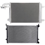 Aluminum Radiator & AC Condenser Cooling Kit 2010-2014 Volkswagen Golf ECCPP