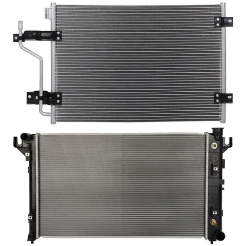 Aluminum Radiator & AC Condenser Cooling Kit 1998-2001 Dodge Ram 2500 3500 ECCPP