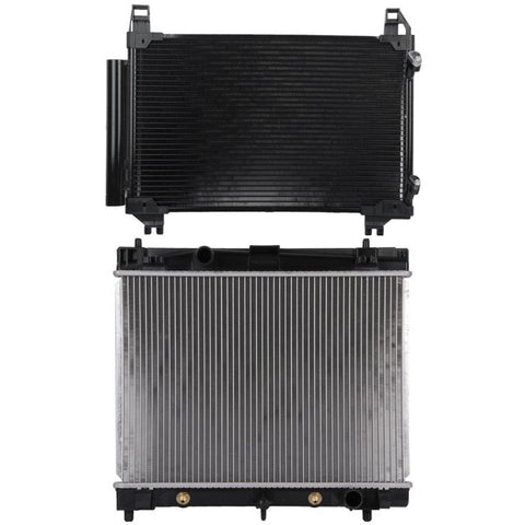 Aluminum Radiator & AC Condenser Cooling Kit 2007-2015 Toyota Yaris ECCPP