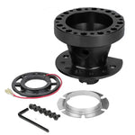 88-91 Civic 90-93 Integra Black Full Aluminum Steering Wheel Hub Adaptor Kit DNA MOTORING
