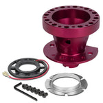 88-91 Civic 90-93 Integra Purple Full Aluminum Steering Wheel Hub Adaptor DNA MOTORING