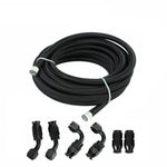 8An -8An Black Nylon Braided E85 Ptfe Fuel Line 12Ft 6 Fittings Hose Kit E85 BLACKHORSERACING