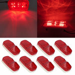 8X 10 Diodes LED Red Trailer Marker Light Double Bullseye Clearance Lamps F1 RACING