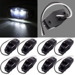 8pcs 2.5 inch Smoke Cover White Led Side Marker Clearance Trailer Light 12v ECCPP