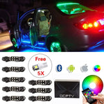 8pcs LED Rock Crawling Light JEEP ATV Truck 4x4 Golf cart+ Free T10 Led Bulb ECCPP