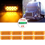8x 13 led 6.1" yellow PETERBILT signal break side marker light+free lamps ECCPP