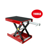 9" Wide Deck Motorcycle Center Scissor Lift Jack Hoist Stand Bikes Atv 1100Lb BLACKHORSERACING